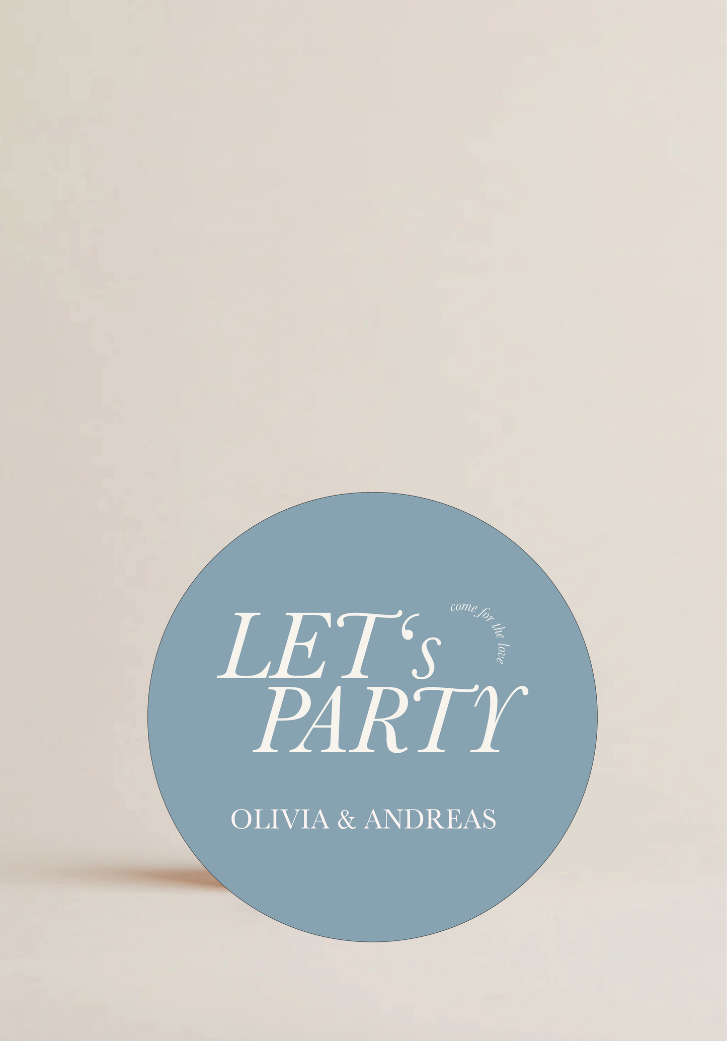 Untersetzer Rund Lets Party Loveletter
