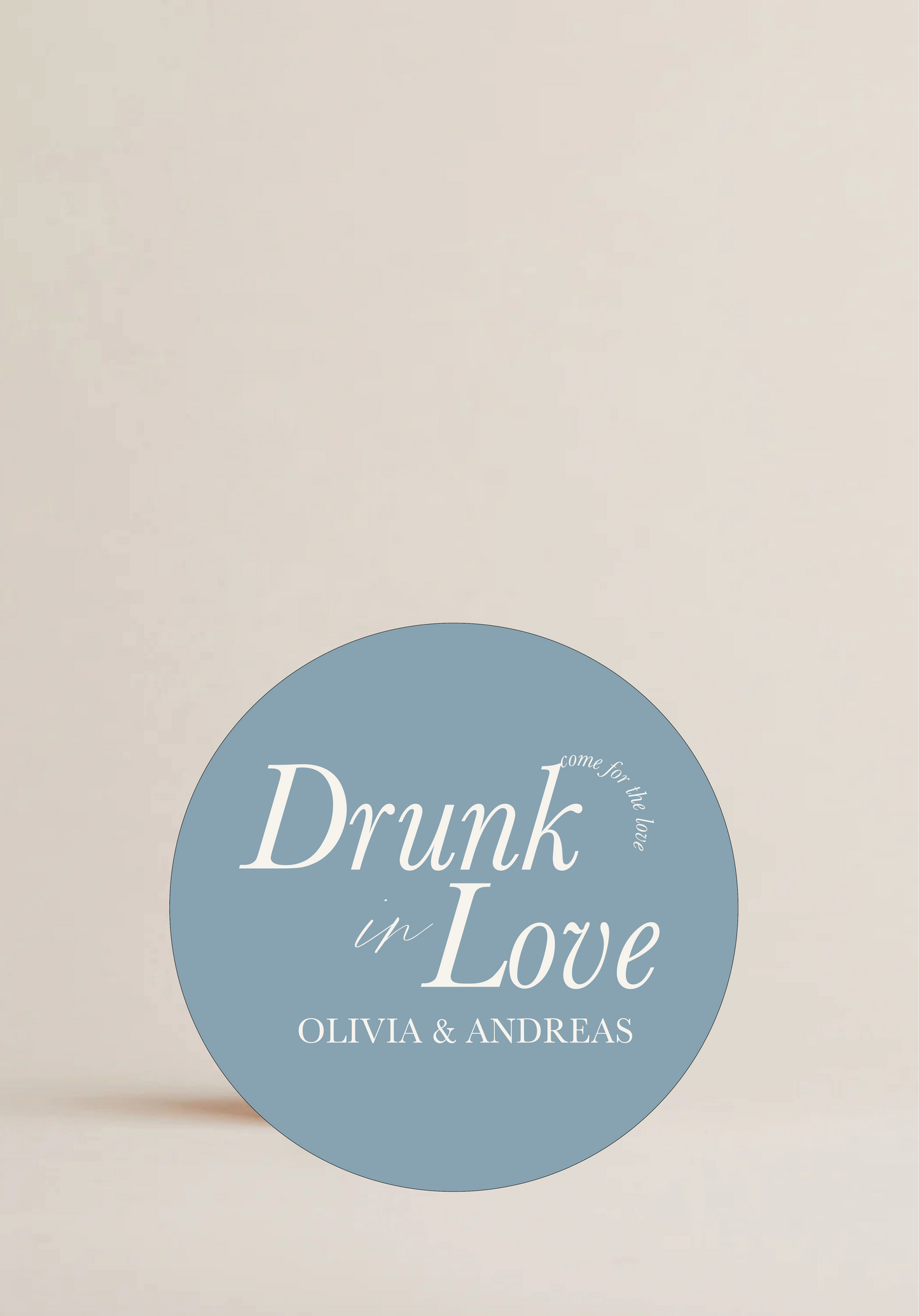 Untersetzer Rund Drunk in Love Loveletter