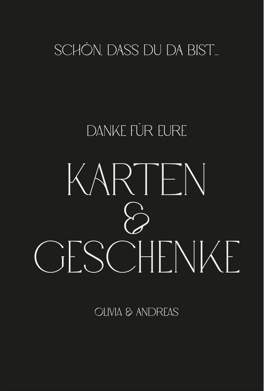 Schild Geschenke Lovely