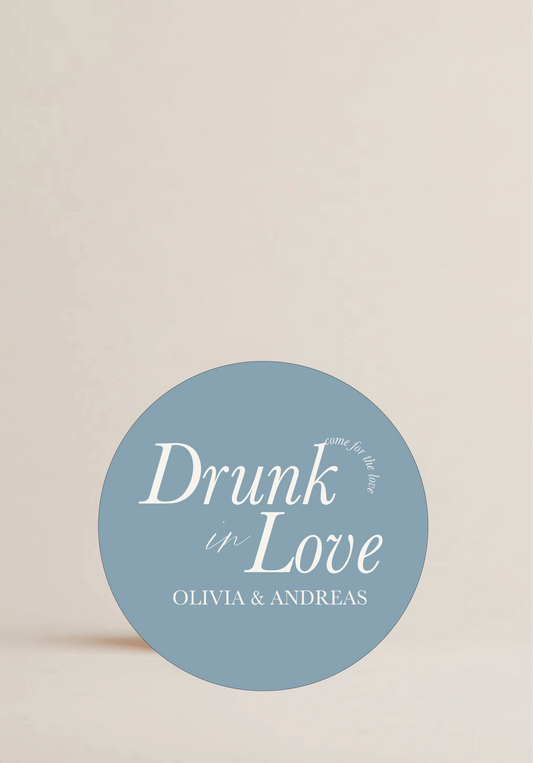 Untersetzer Rund Drunk in Love Loveletter