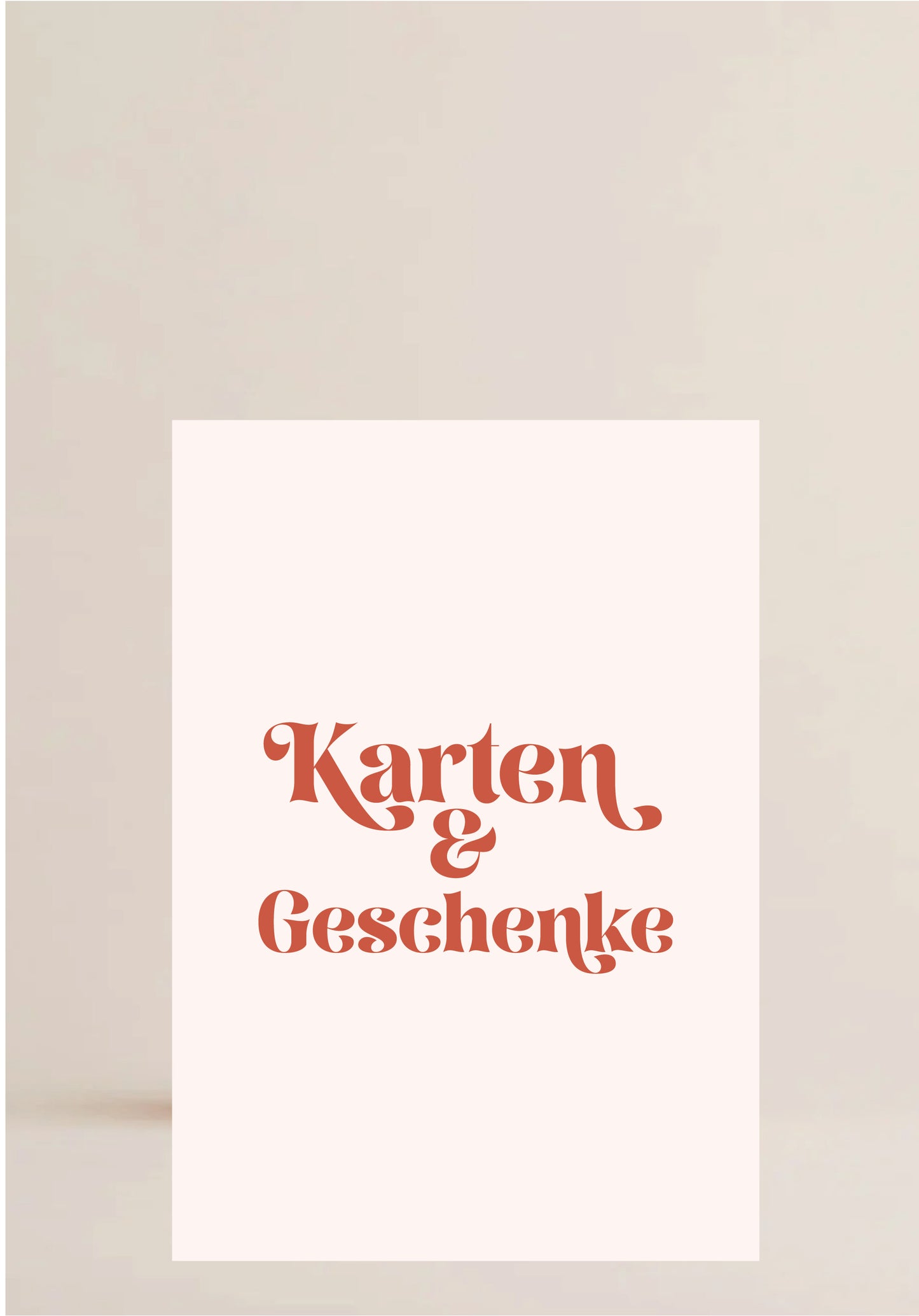 Schild Karten und Geschenke|  Lovesong