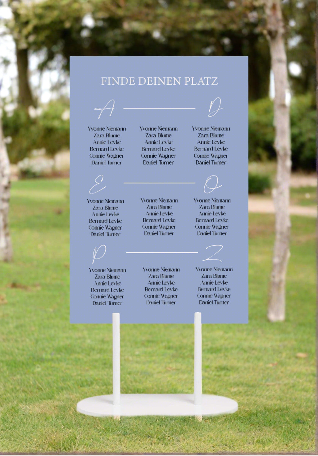 Sitzplan Schild | Honeymoon